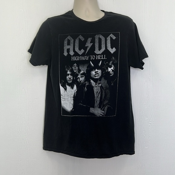 AC/DC - AC/DC Highway To Hell Graphic Black And White T Short Size Medium - Picture 2 of 8